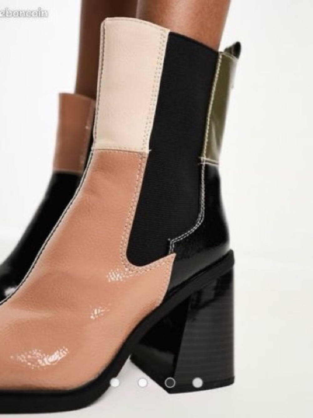 Circus by Sam Edelman Patent Leather Elastic Side Pull On Lauren Booties NWOT - Picture 4 of 10